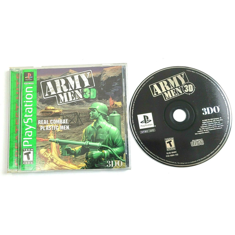 ARMY MEN 3D PS1 PLAYSTATION GAME 3DO CIB COMPLETE IN BOX